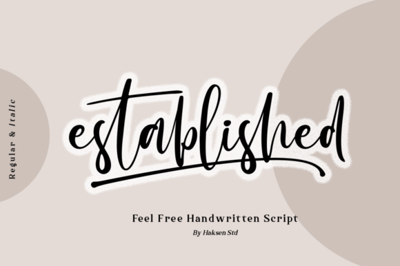 Established: A Handwritten Font for Captivating Branding and Design