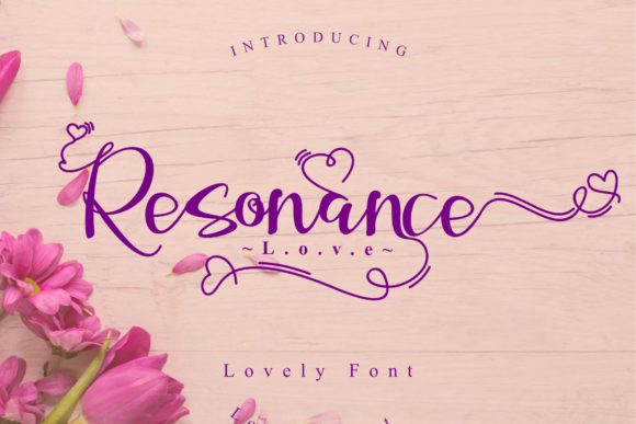 Resonance Love Font: A Handwritten Typeface for Romantic Campaigns