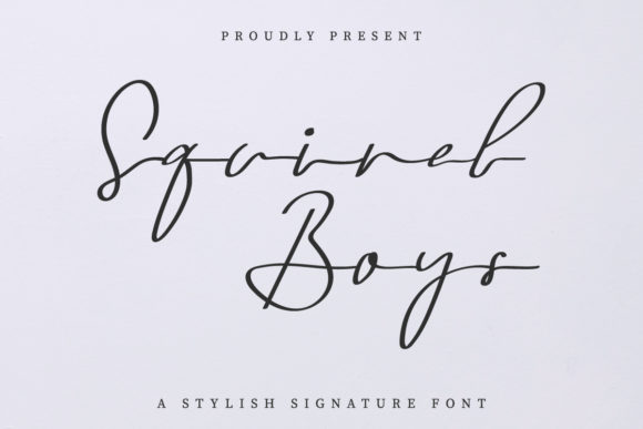 Squirel Boys Font for Handmade Product Design