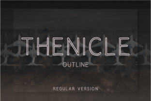 Thenicle Outline Regular: A Premium Font for Craft Creators