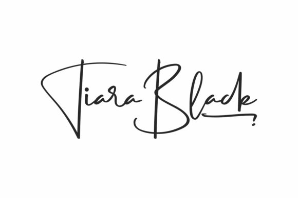 Tiara Black Font: A Handwritten Script for Creative Makers
