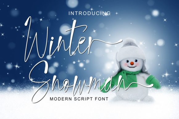 Winter Snowman Typeface for Elegant Web Design Projects